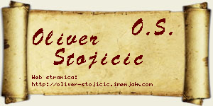 Oliver Stojičić vizit kartica